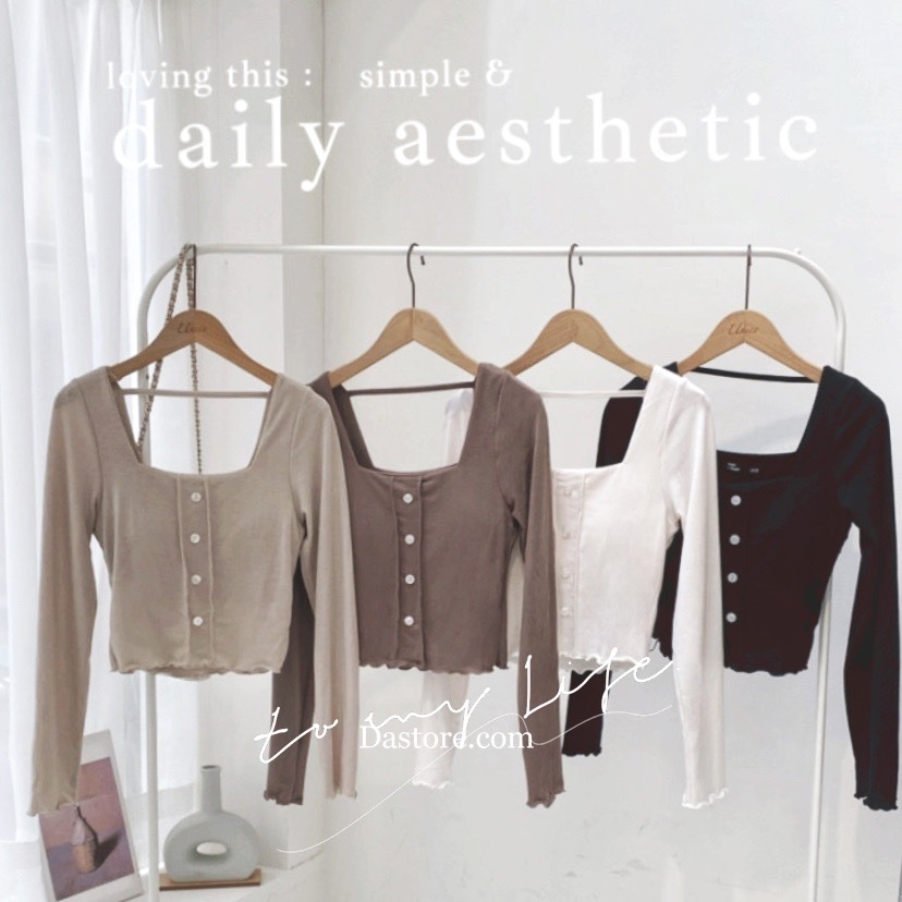 韓國彈棉訂製款木耳邊胸墊上衣/四色