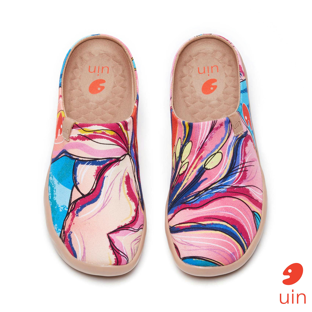 【 Uin 】西班牙原創設計 | 怒放百合2 半拖 女鞋 彩繪鞋 休閒鞋 懶人鞋