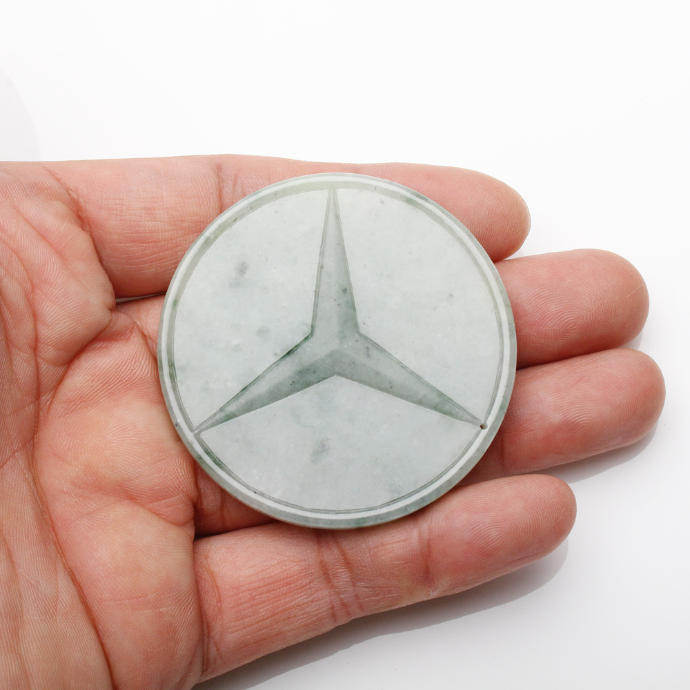 【雅紅珠寶】天然飄蘭花綠翡翠項鍊-賓士-N0323