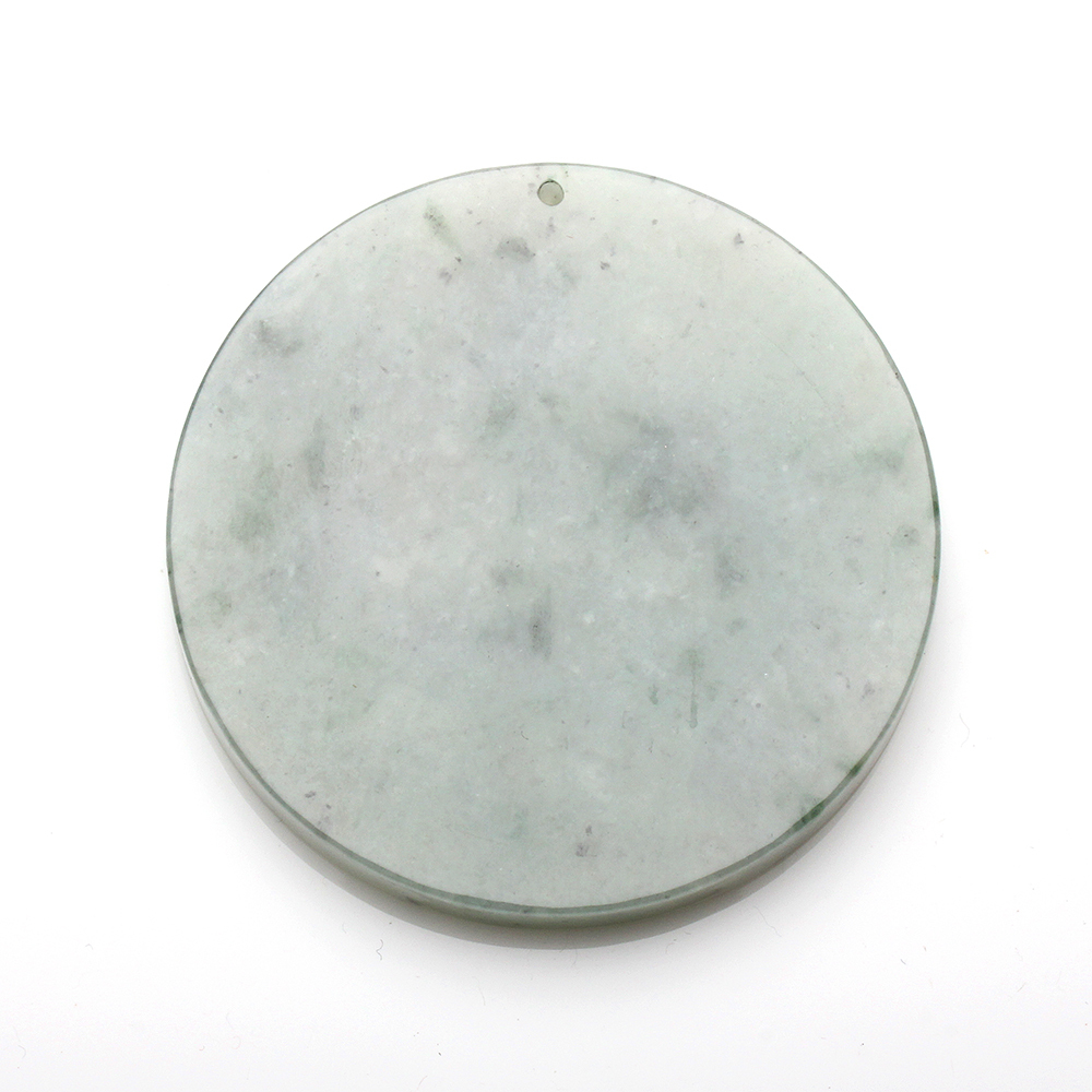 【雅紅珠寶】天然飄蘭花綠翡翠項鍊-平安無事牌-無事煩擾-N0324