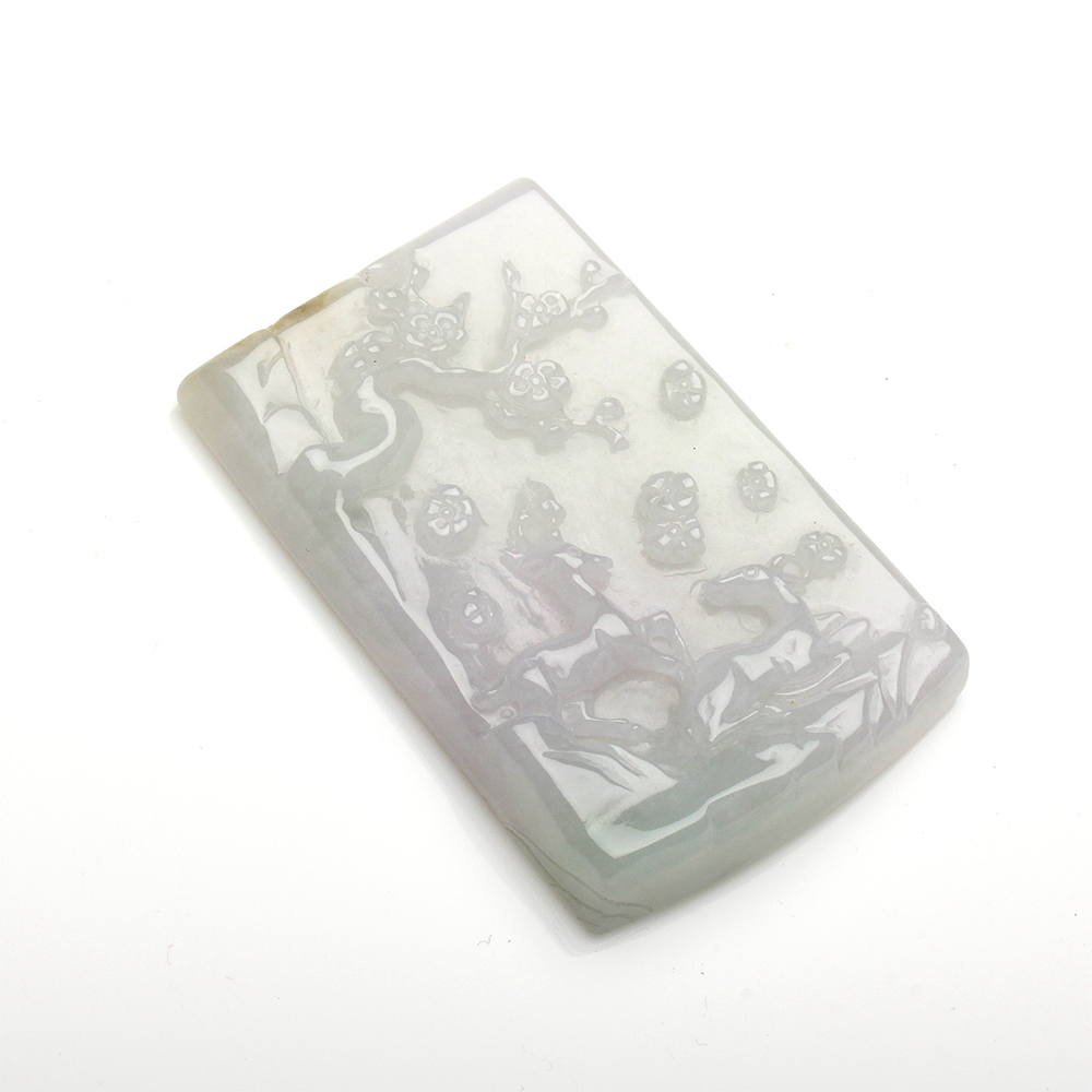 【雅紅珠寶】天然春帶彩翡翠項鍊-梅花鹿-一路有你-N0325