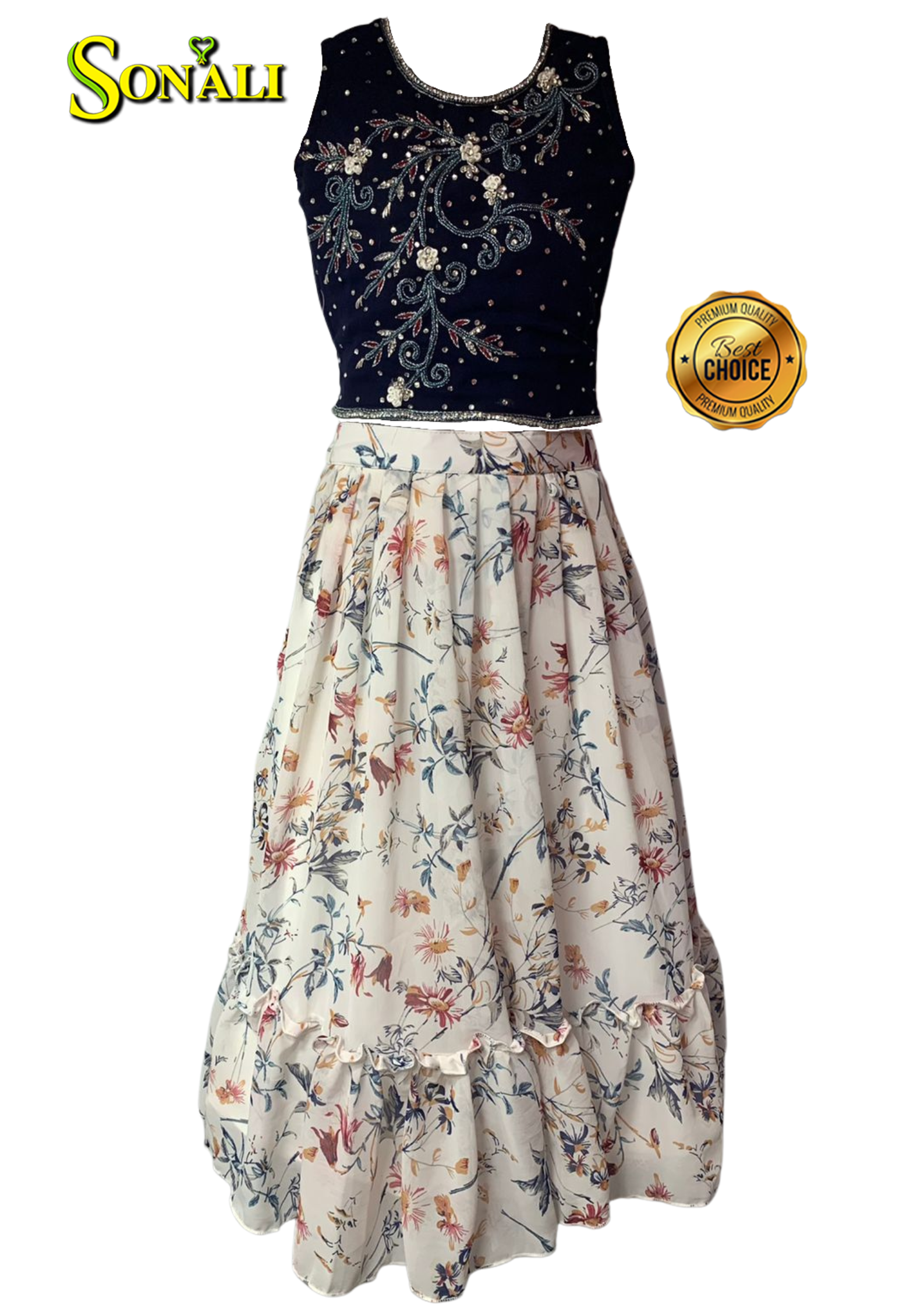 Sonali Premier Quality Exclusive Girls Lehenga Choli | Gadis Lehenga Choli - KEC09/KEC10