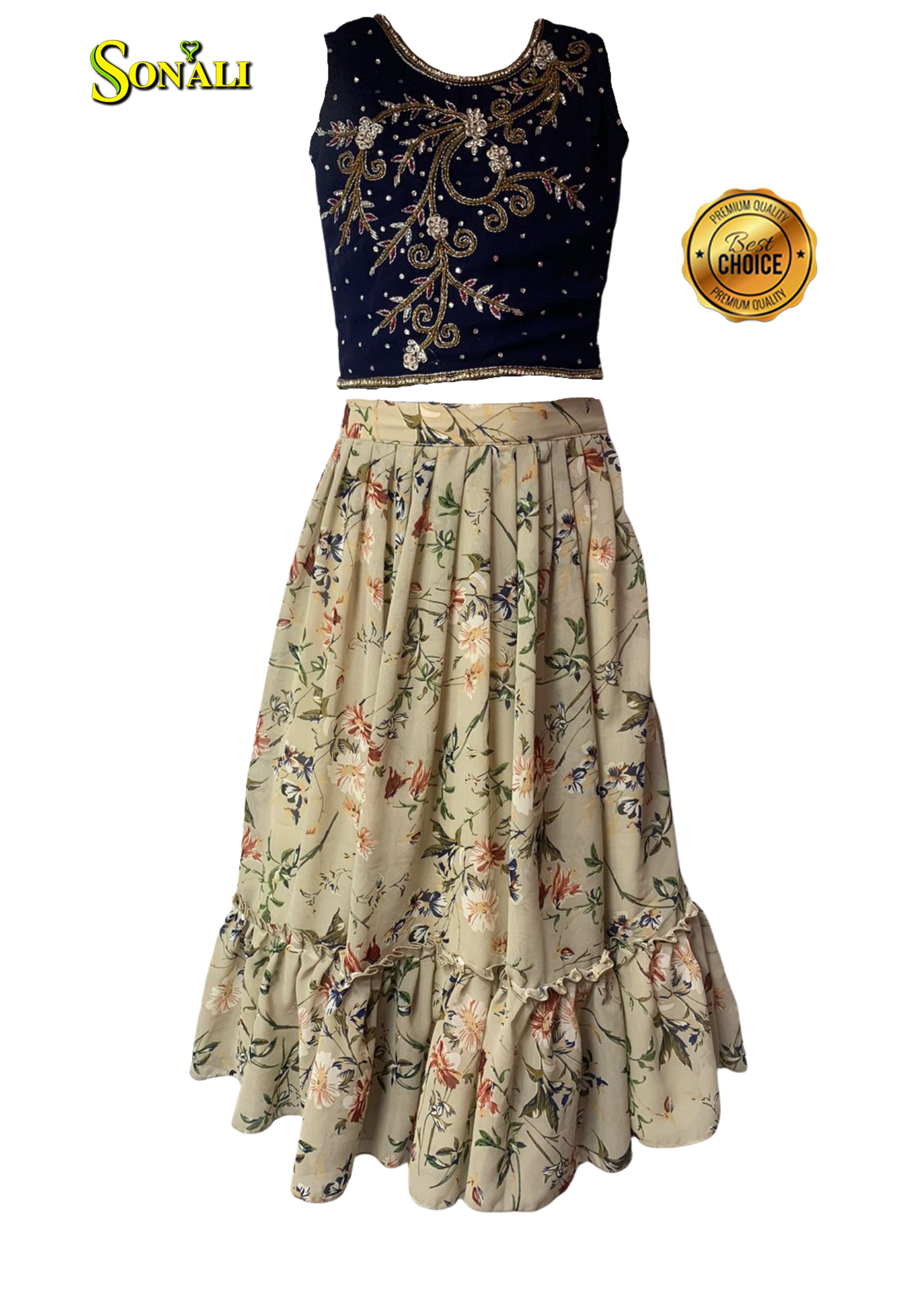 Sonali Premier Quality Exclusive Girls Lehenga Choli | Gadis Lehenga Choli - KEC09/KEC10