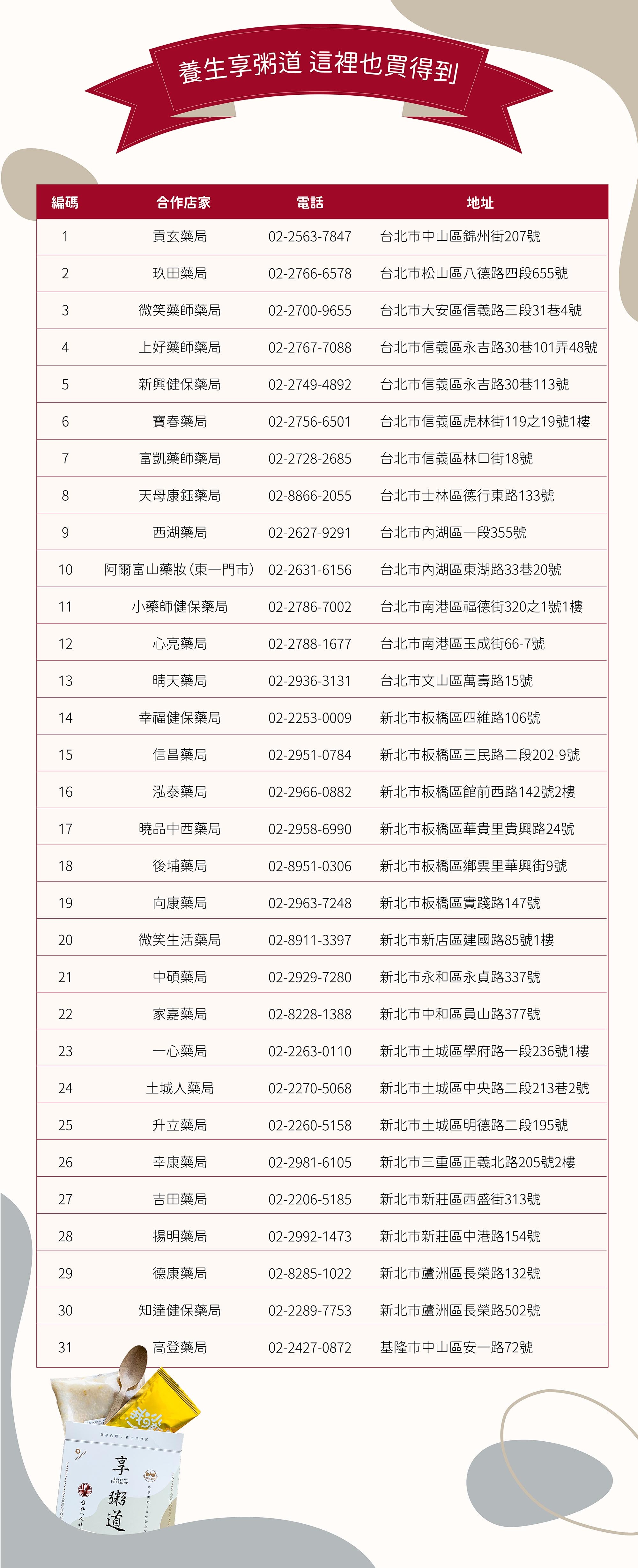 享粥道藥局也能買