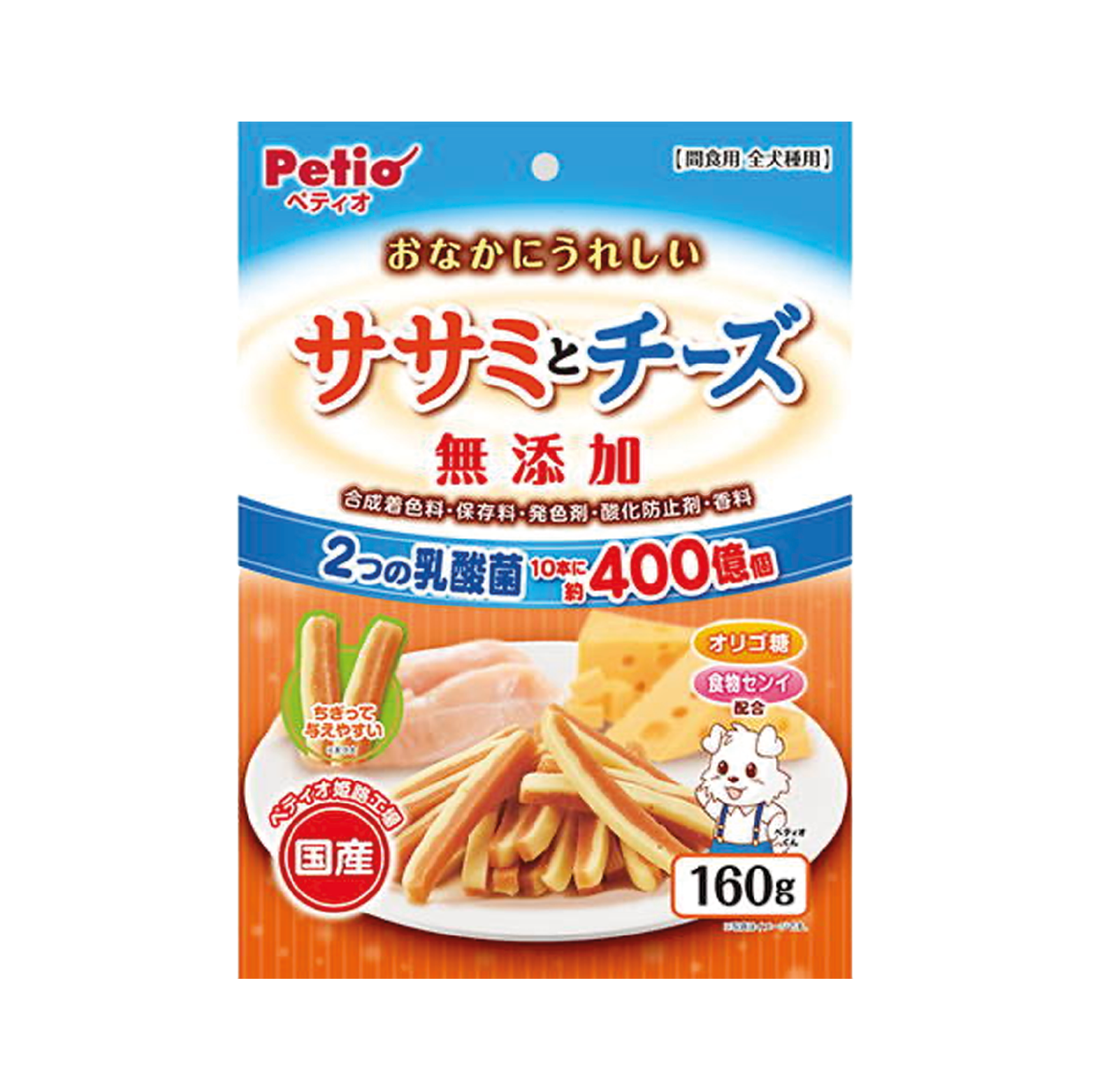 Petio｜雞胸肉芝士軟條160G (PTO-9307)