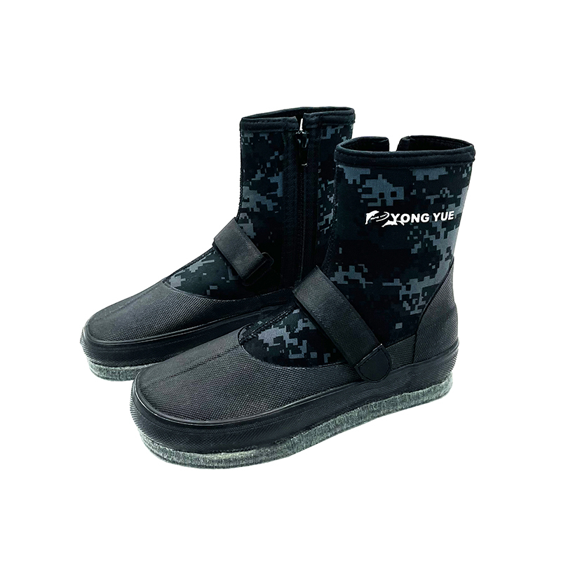 YONGYUE魔鬼氈支帶防滑鞋/黑灰迷彩