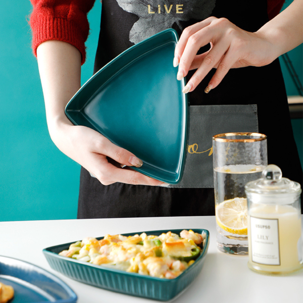 【Hook's嚴選】北歐幾何造型三角盤 甜蜜西餐盤點心盤