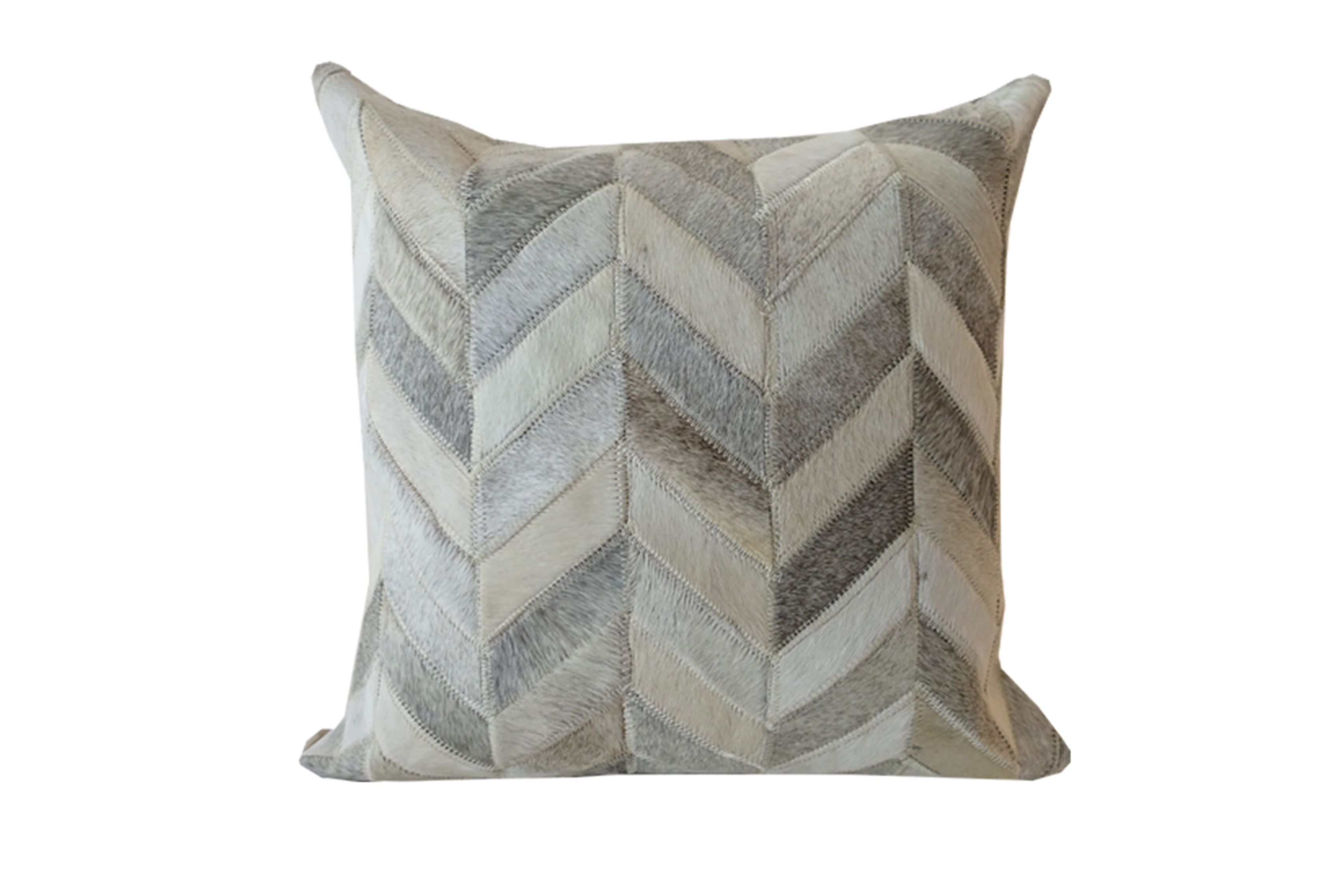 皮革抱枕 灰白箭頭