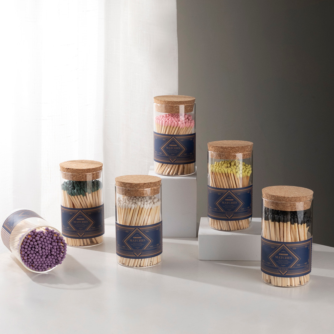 心願火柴【許願長火柴】彩色復古火柴