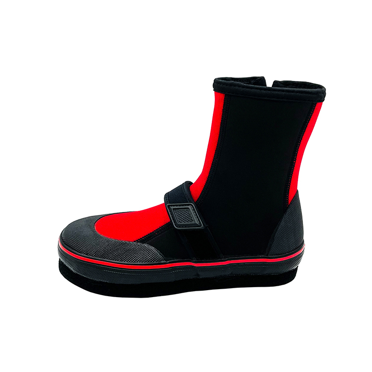 YONGYUE魔鬼氈支帶防滑鞋/黑紅色