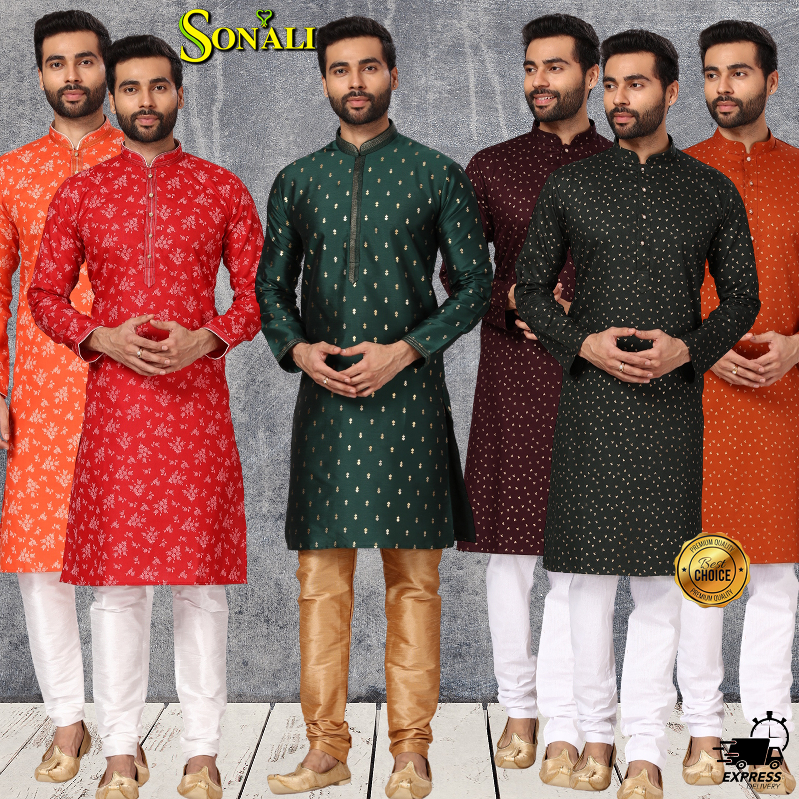 Sonali Premier Quality Men's Suit Collections with Pocket (Style & Color - Refer Images)