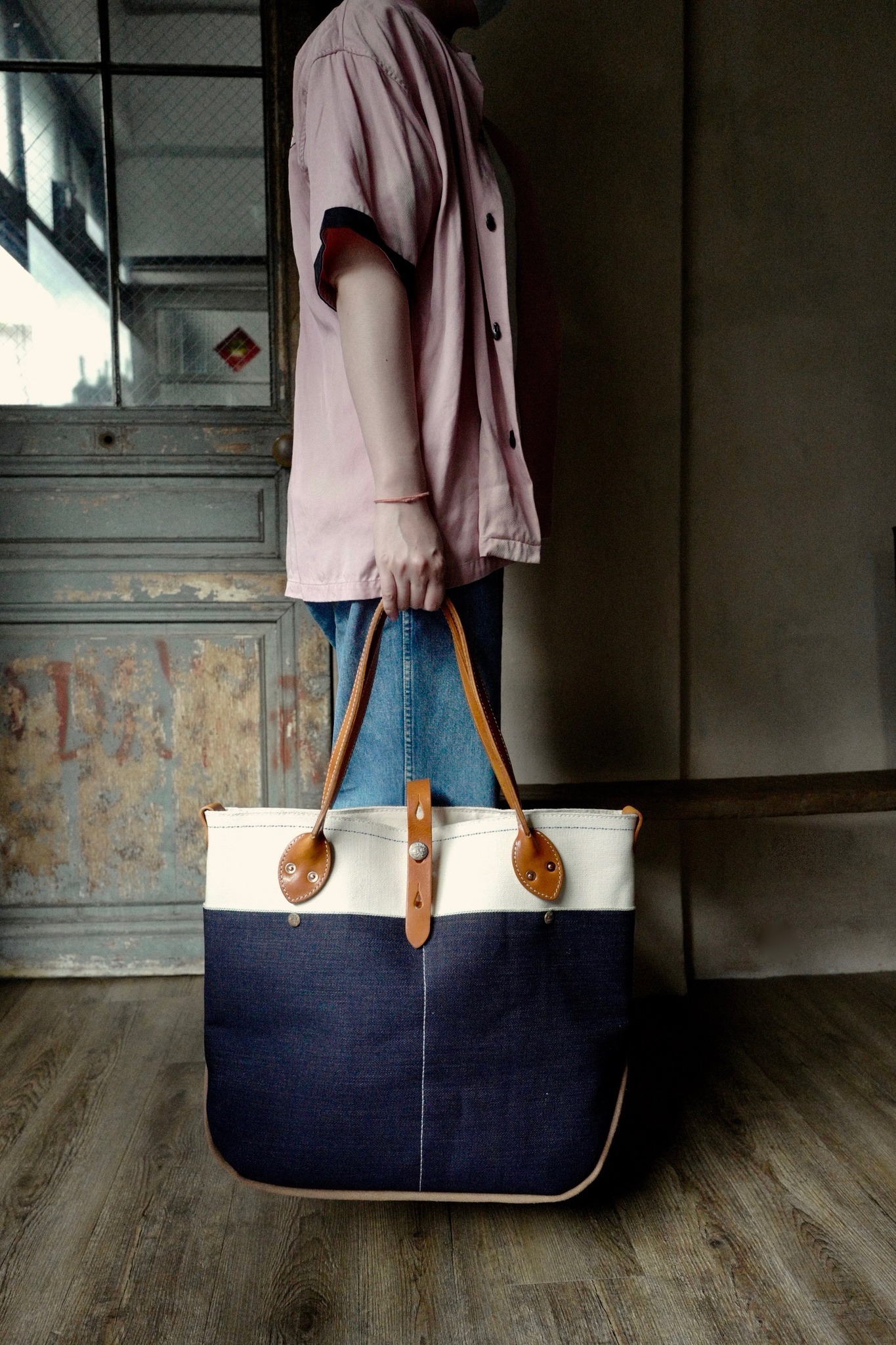 『Faith』S.F.K. 帆布 x 丹寧 托特包 須事先詢問現貨數量