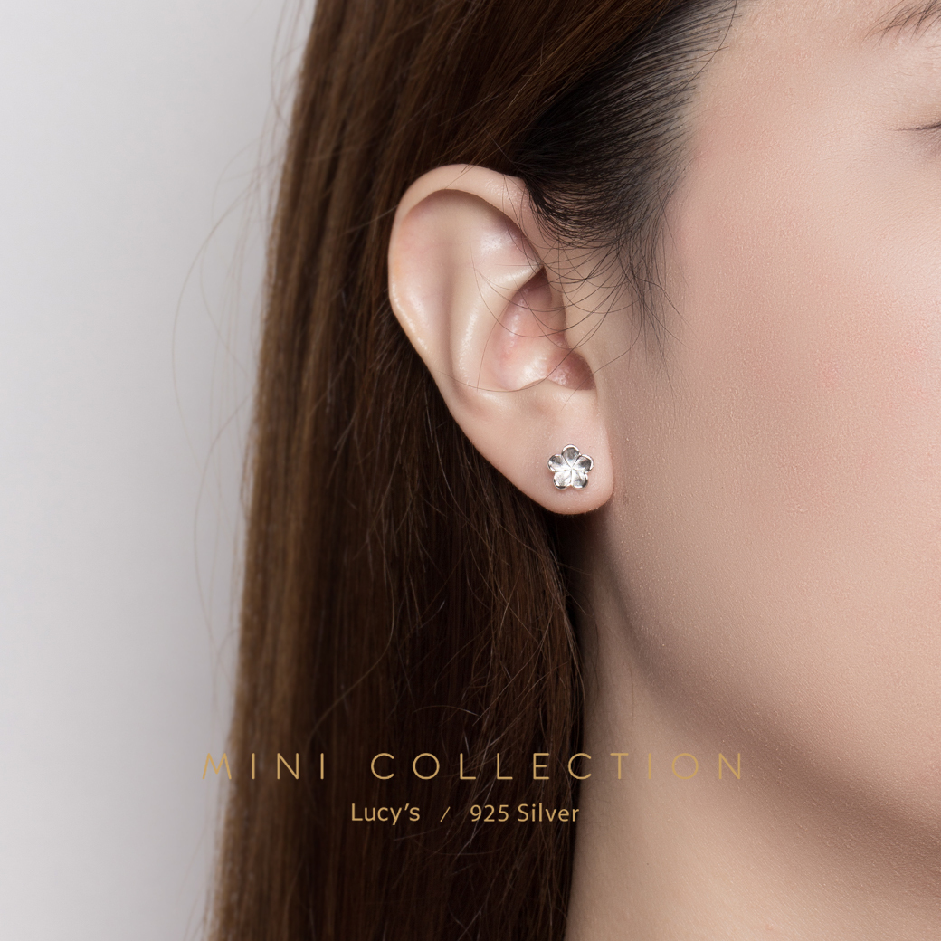 *925純銀〔輕銀系列〕花蕾 耳環 (78405)