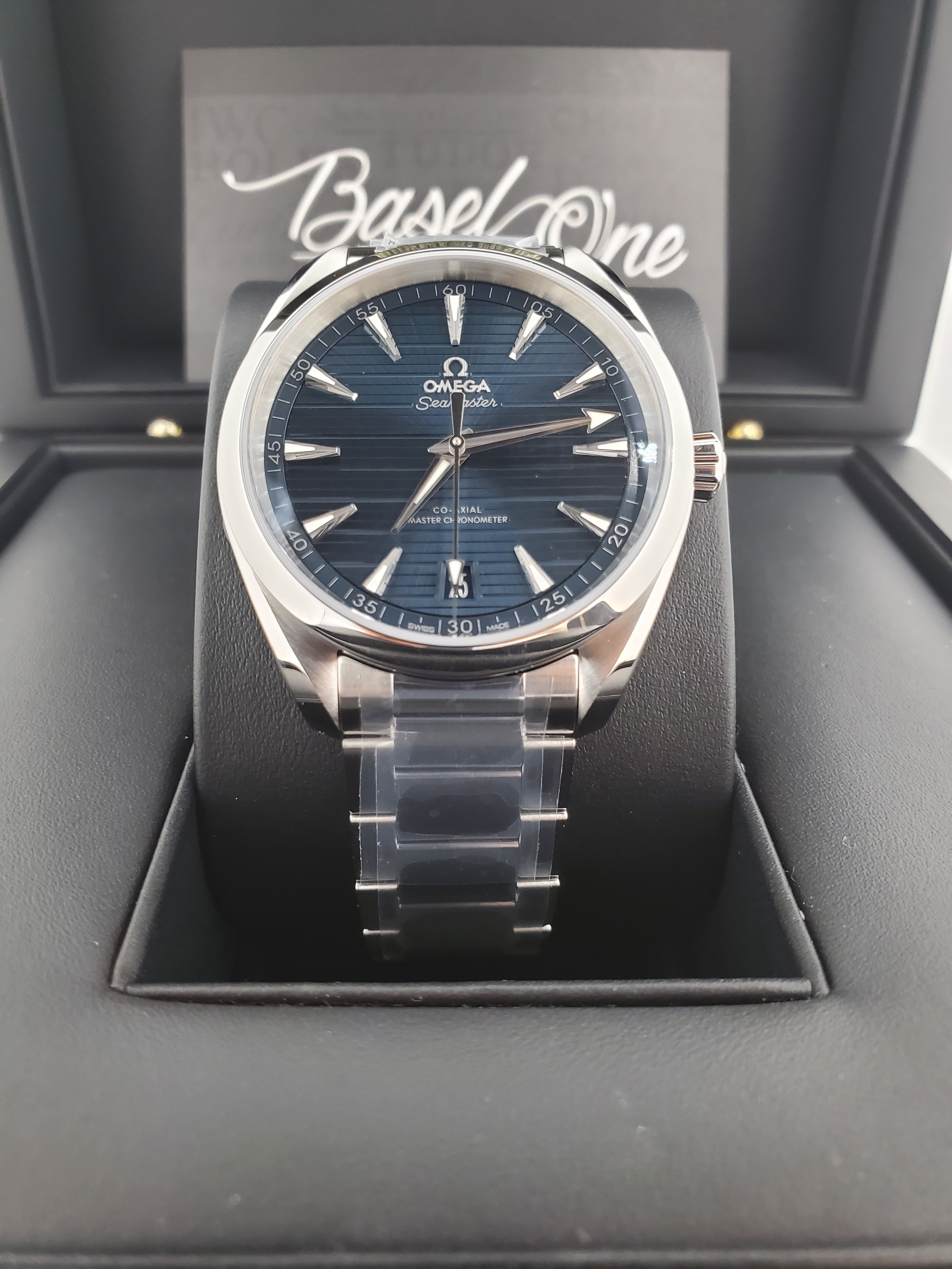 BRAND NEW OMEGA 220.10.41.21.03.004 22010412103004 BLUE DIAL AQUA TERRA 150M CO‑AXIAL MASTER CHRONOMETER 41 MM