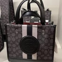 [S] COACH C8417 SIGNATURE JAC DMPSY TOT 22,SV/BLACK SMOKE BLACK MULTI, 195031481727 (SCO110)