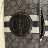 [S] COACH C8841 SIGNATURE DMP LARGE CRN ZIP,SV/BLACK SMOKED BLACK MULTI, 195031691089 (SCO114)