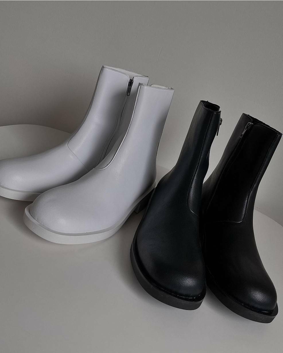 Camion皮革切爾西高筒靴