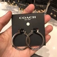 [S] COACH F73022 HOOP EARRINGS,ROSE GOLD, 889295328354 (SCO128)