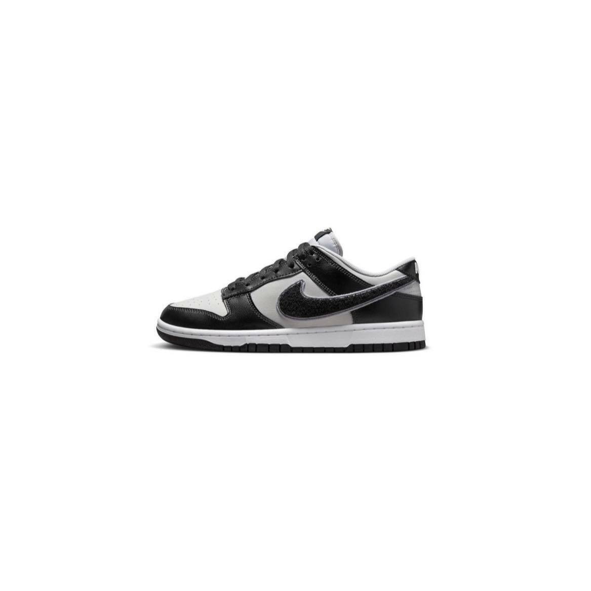 NIKE DUNK LOW CHENILLE SWOOSH “BLACK GREY” 黑灰熊貓DQ7683-