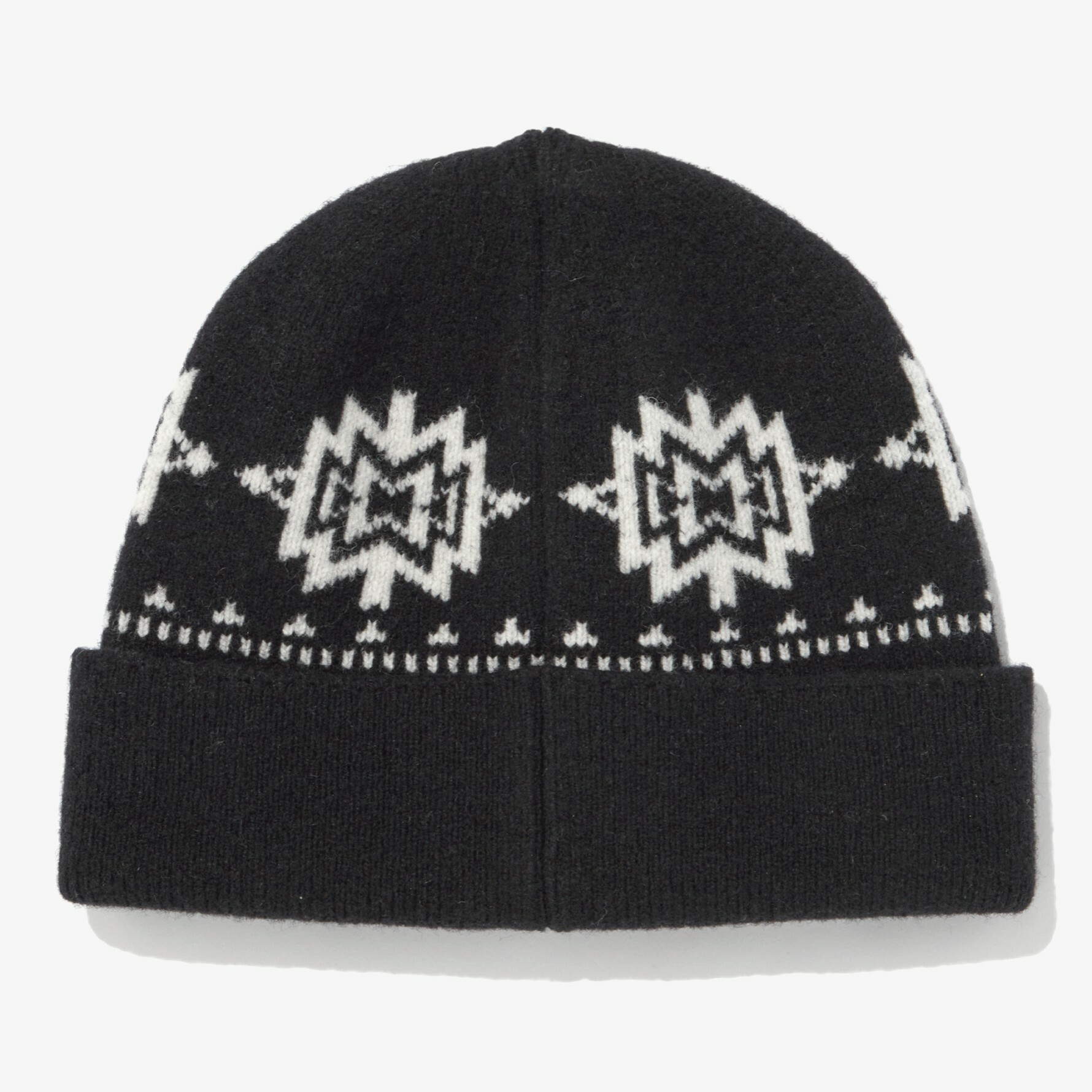 THE NORTH FACE 民族風 圖騰 羊毛 針織毛帽 黑 NE3BN55A