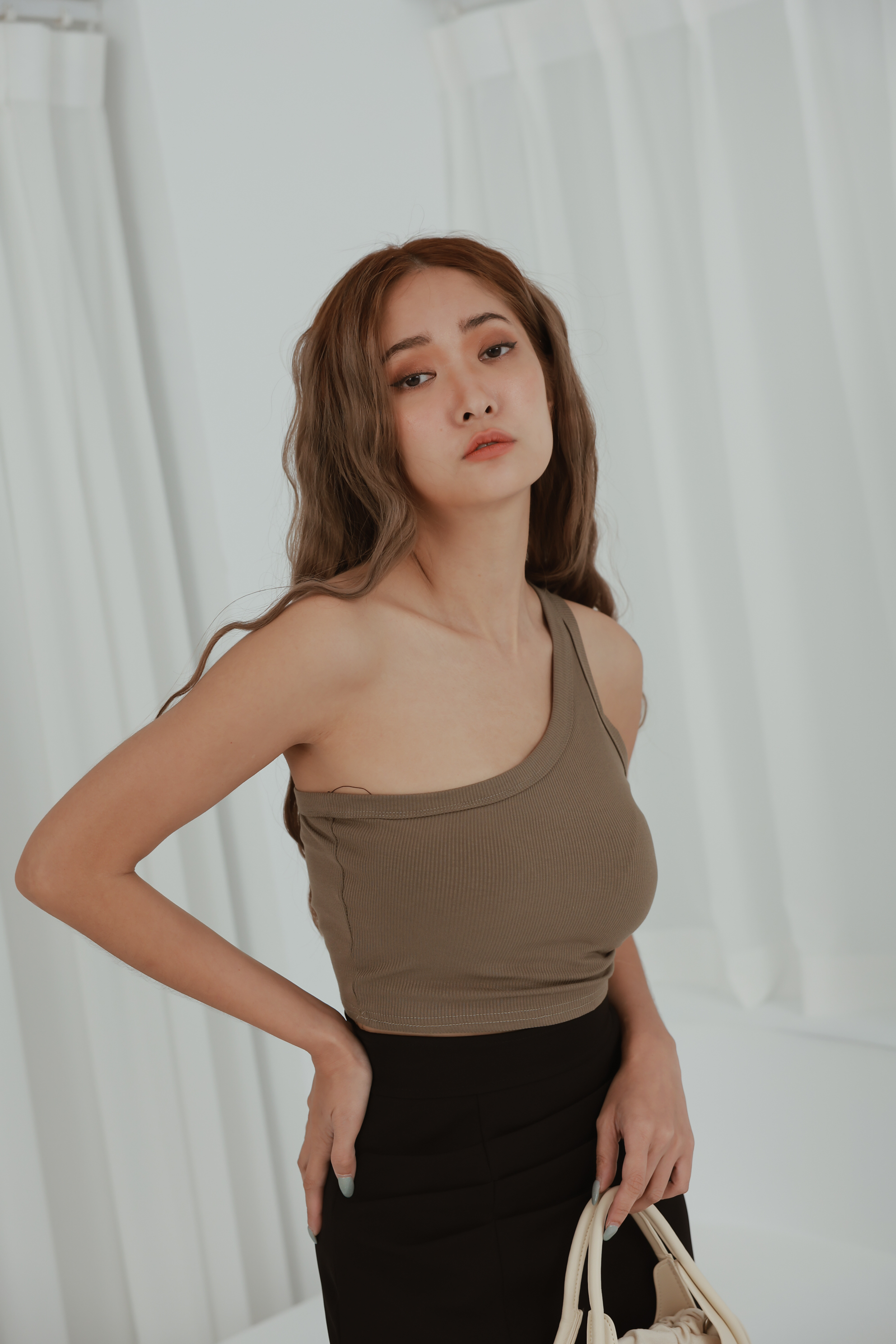 單肩美背小背心