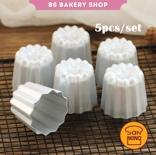 【Sanneng Canele Aluminium Alloy Mold 5pcs/set 可露丽模具(阳极处理) 5入/套】Canale Mould flower mold  (Anodized) SN6253 SN62535