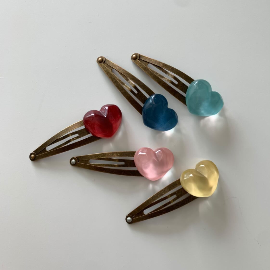 果凍愛心髮夾