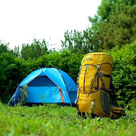 AMEISEYE 黃螞蟻 輕量網架式登山背包 紅 50L 73PAT5002