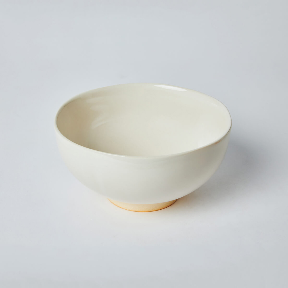 KOGA │ 陶質六角大碗公 (鶯白)