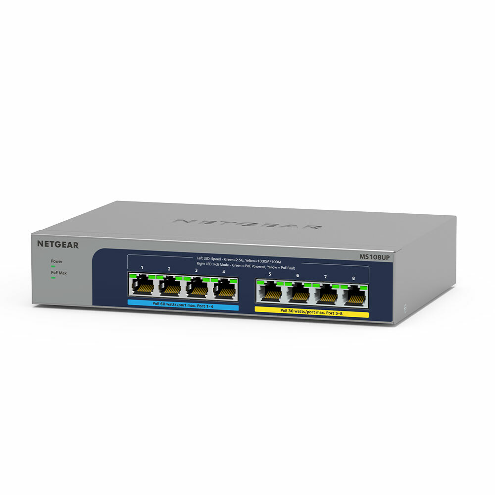 NETGEAR 8埠1G/2.5G Gigabit POE++ 交換器總PoE瓦數230W