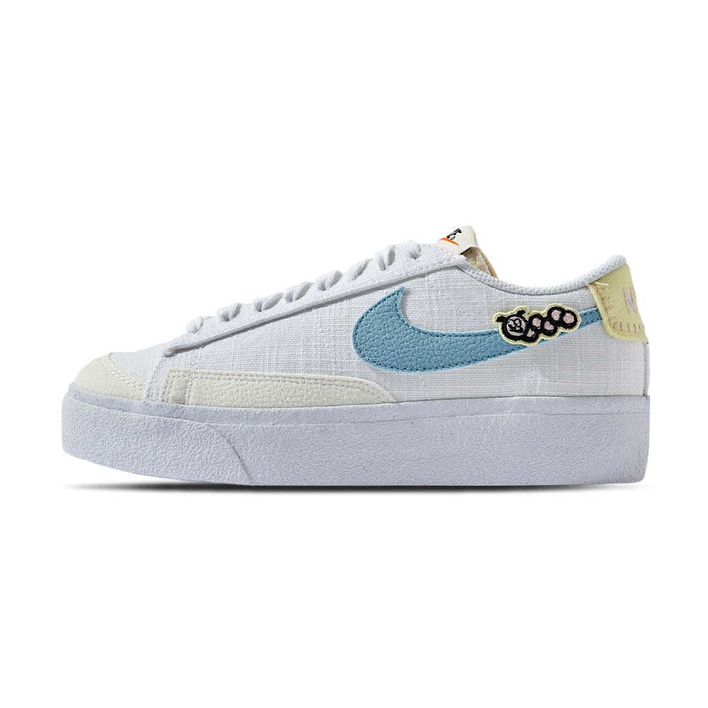 Nike Blazer Low Platform SE NN 女白藍經典低筒運動休閒鞋DJ6...