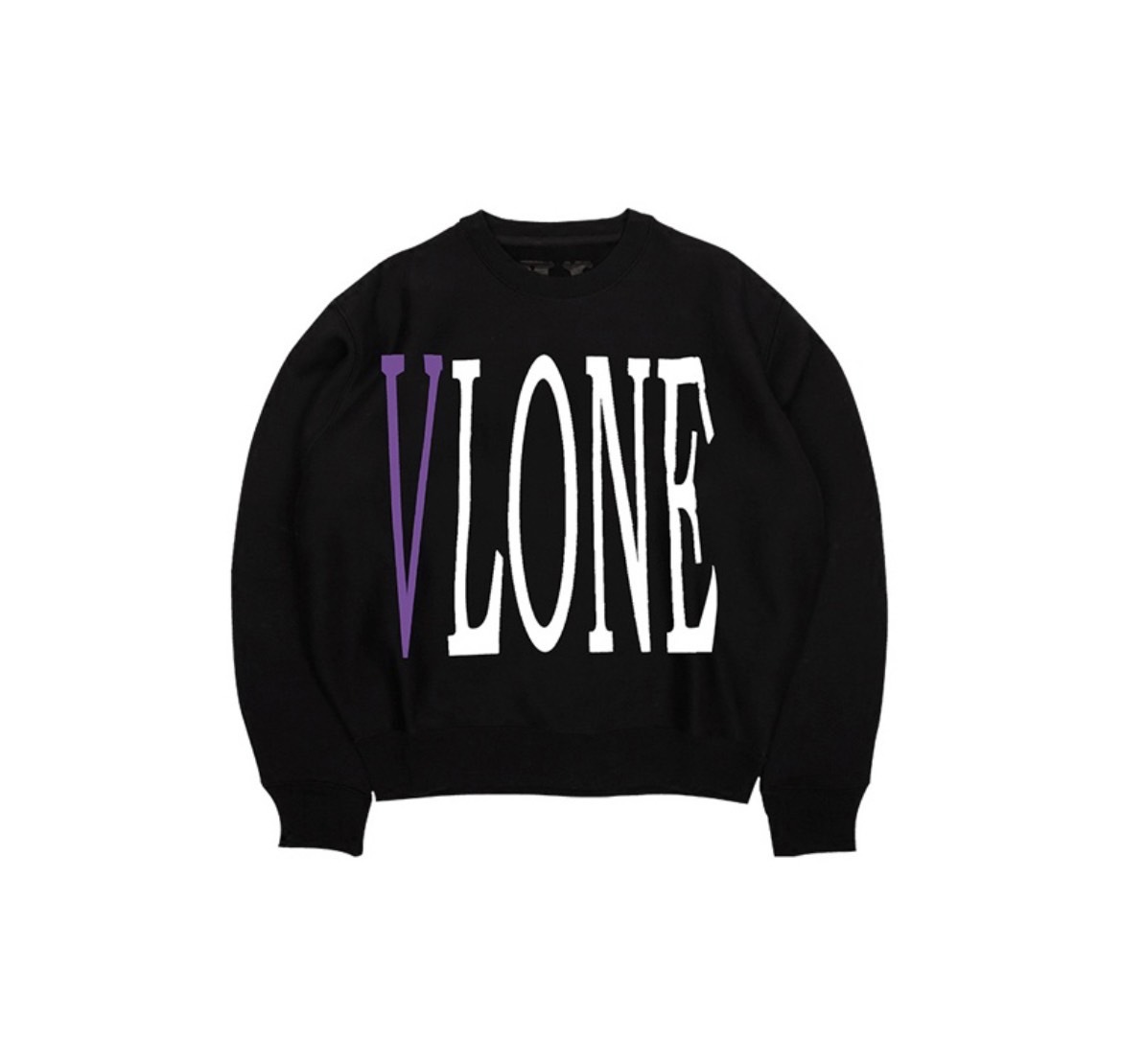 VLONE 黑紫 字體 Logo 大V 衛衣 長袖