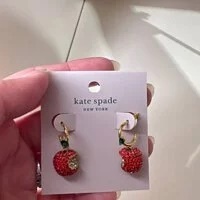 [S] KATE SPADE K9197 APPLE OF MY EYE EARRINGS,RED MULTI, 196021117459 (SKS244)