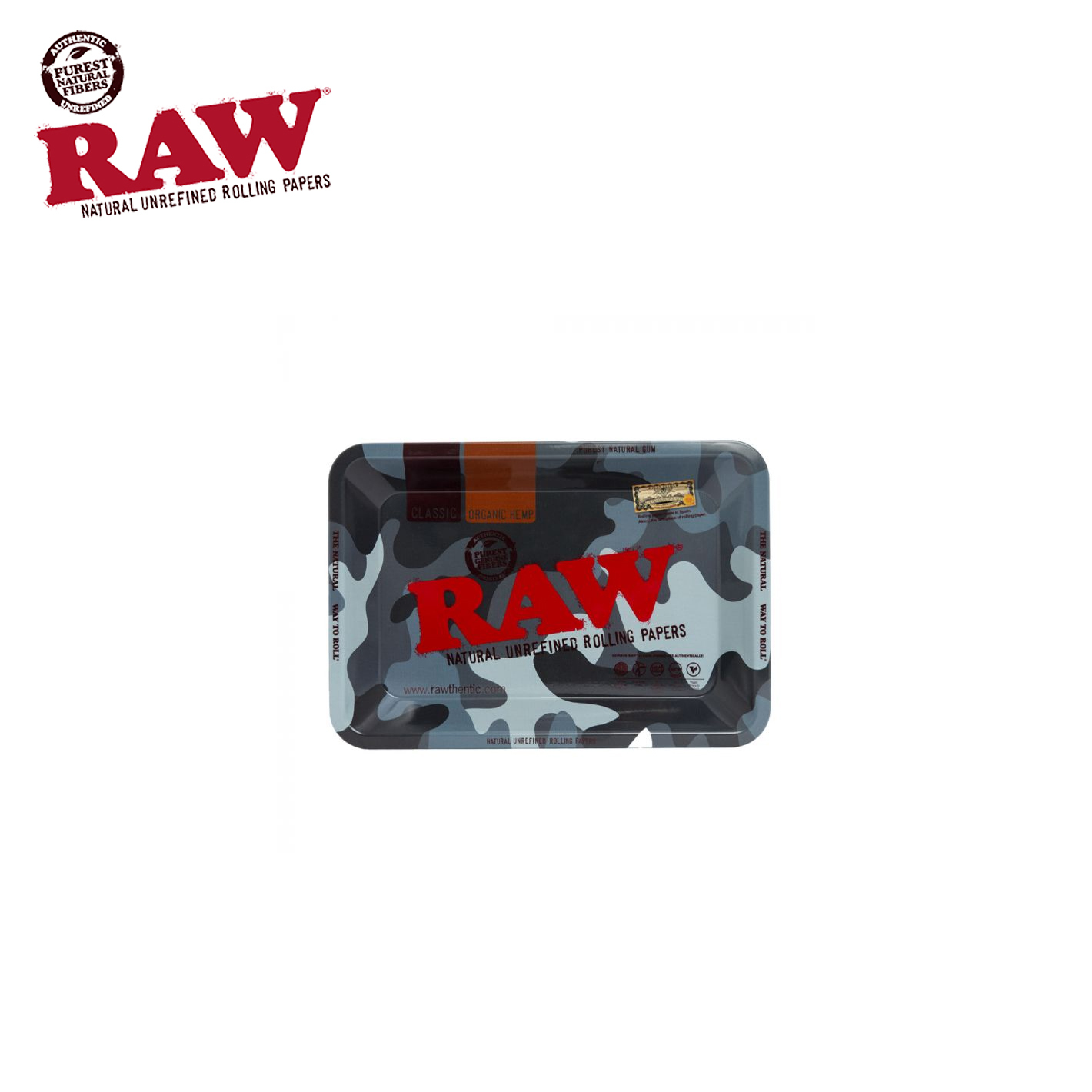 🇪🇸RAW - Small CAMO Metal Rolling Tray 迷彩捲煙盤