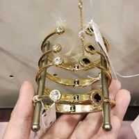 [S] KATE SPADE O0RU1340 SPOT THE SPADE HINGE BANGLE BRACELET,BLACK, 98686595910 (SKS248)