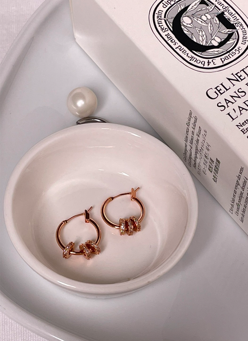 [現貨]《雖然是精神病但沒關係》圓中圈耳環