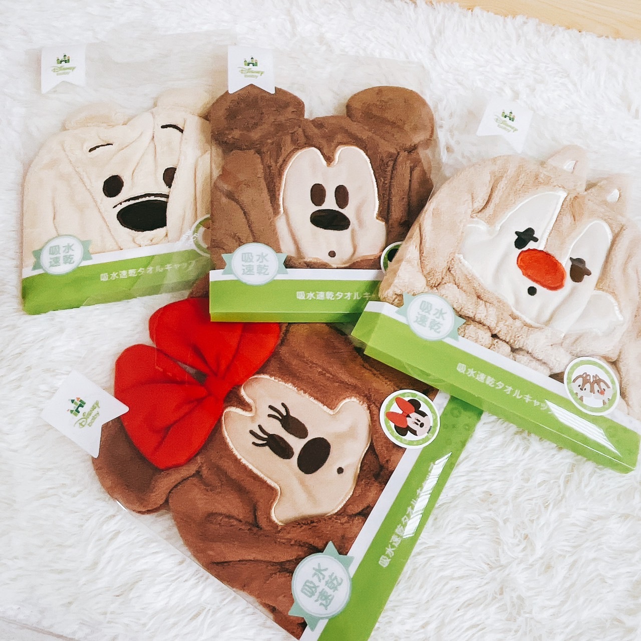 【現貨熱銷】日本迪士尼維尼/米奇/米妮/奇蒂吸水速乾毛巾系列