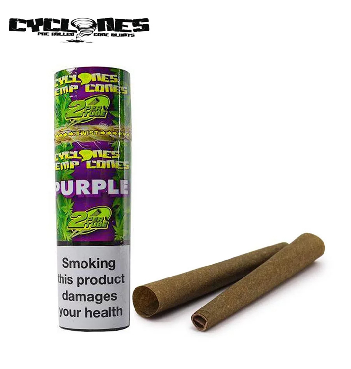 歐洲 Cyclones - KingSize Slow-Burn Hemp Cones 慢燒版預捲（2pc）
