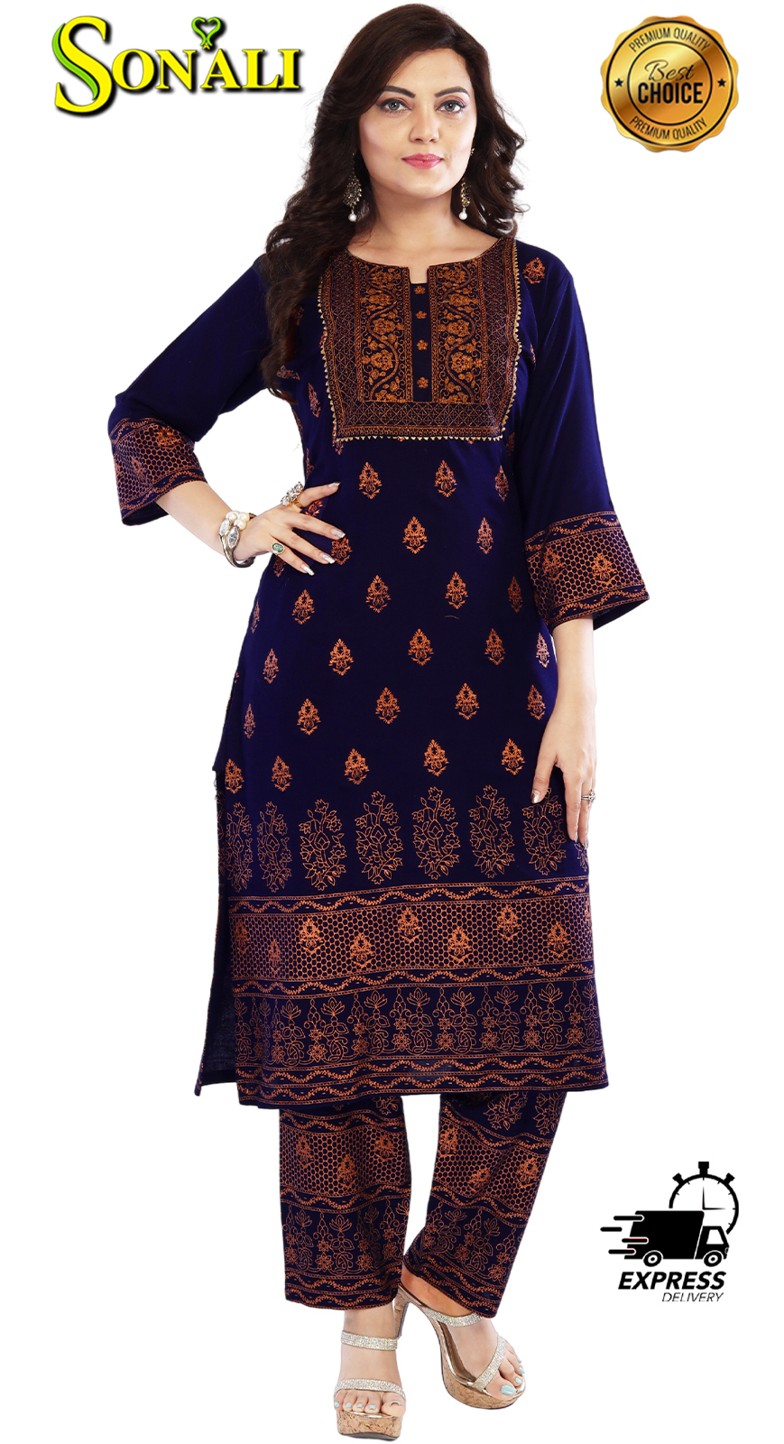 Sonali Premier Quality Copper Print Family Collections Men Shirt Kurtis Women Kids Wear Kemeja Labuh Baju Sedondon Kemeja Lelaki Q1758/Q1759/Q1760/Q1761/Q1762