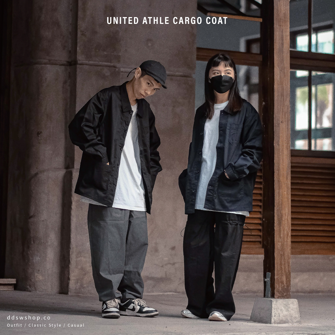 United Athle UA 長袖 外套 工裝外套 工作外套 休閒 黑 米白 藏青 獵裝卡其