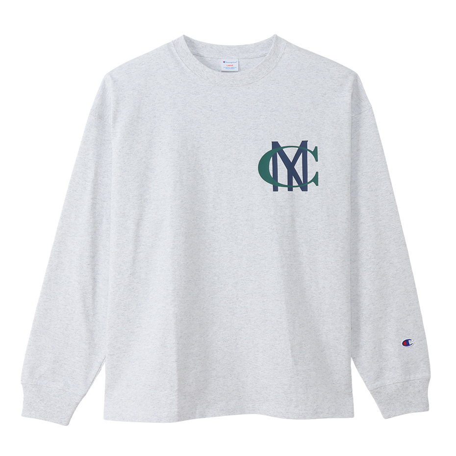 男款-CASUAL系列 印花LOGO 長袖上衣-淺灰（C3-W416-030）