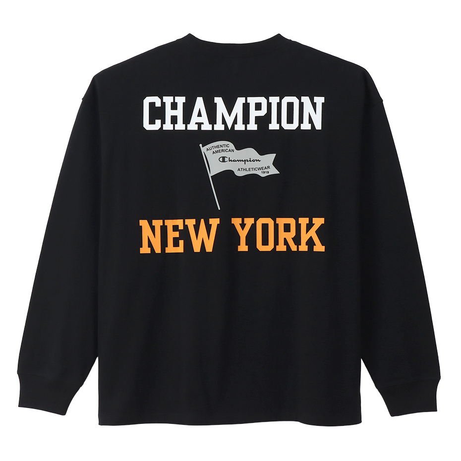 男款-CASUAL系列 印花LOGO 長袖上衣-黑色（C3-W416-090）