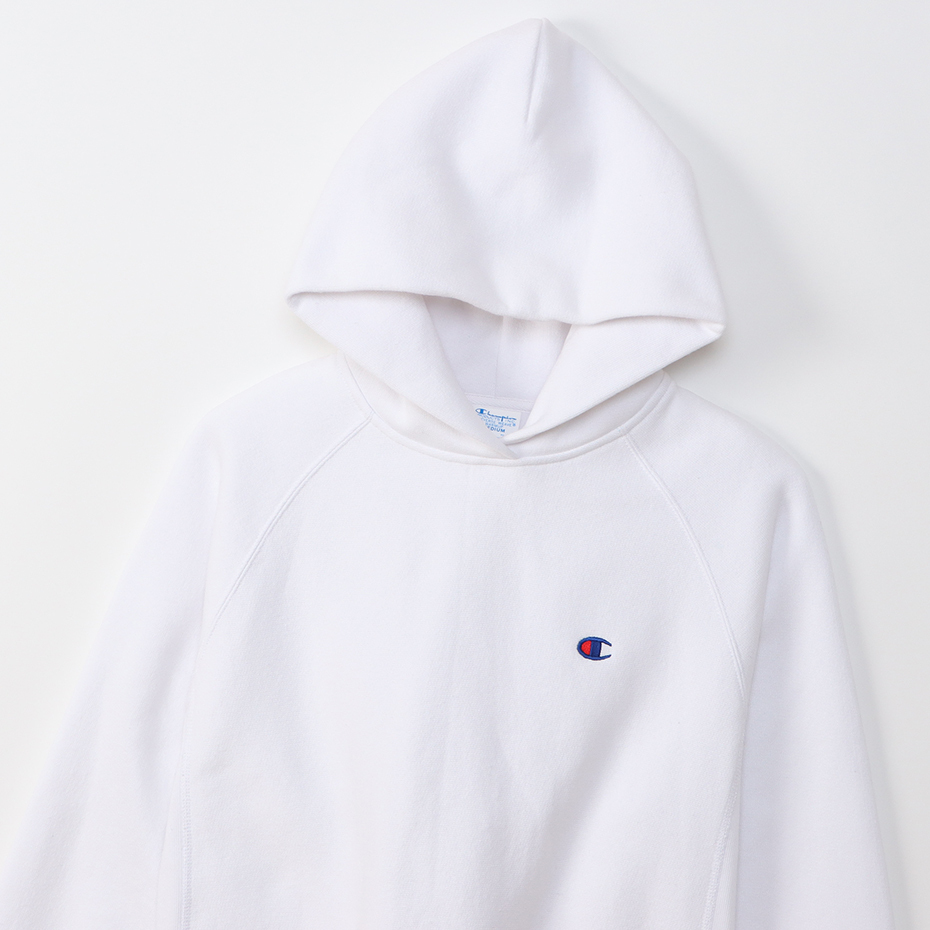 女款-CASUAL 連帽上衣 草寫LOGO11.5oz連帽Tee-白色（CW-W106-010）