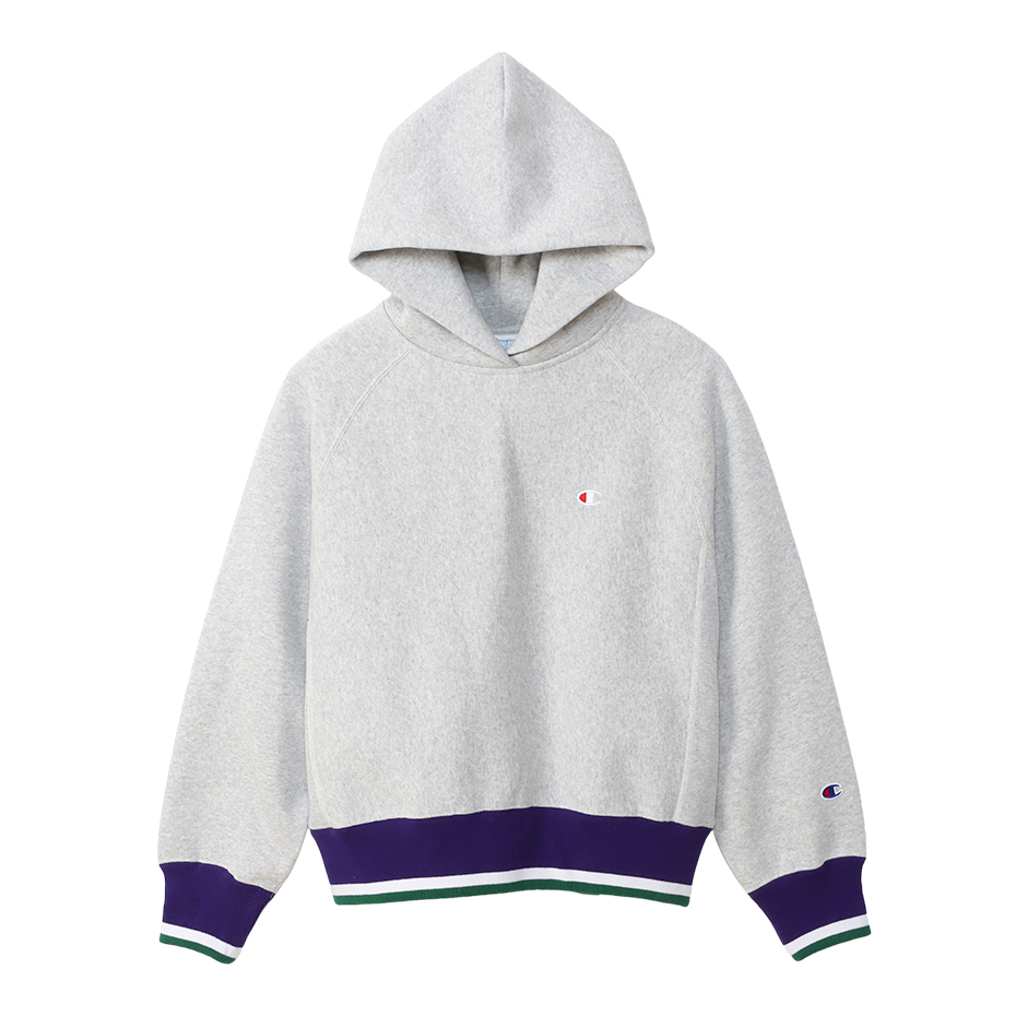 女款- CASUAL 草寫LOGO 11.5oz連帽上衣-灰色（CW-W106-040）