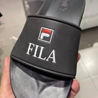 [S] FILA SLEEK TENDER CLASSIC SLIPPERS,BLACK/RED, 1SM00730-023 (SFL107)