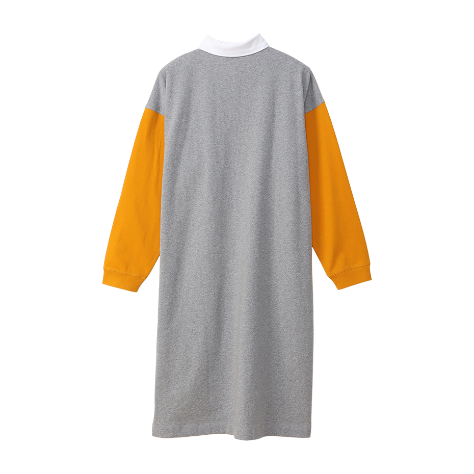 女款-CASUAL POLO拼接連身洋裝-米色（CW-W411-790）