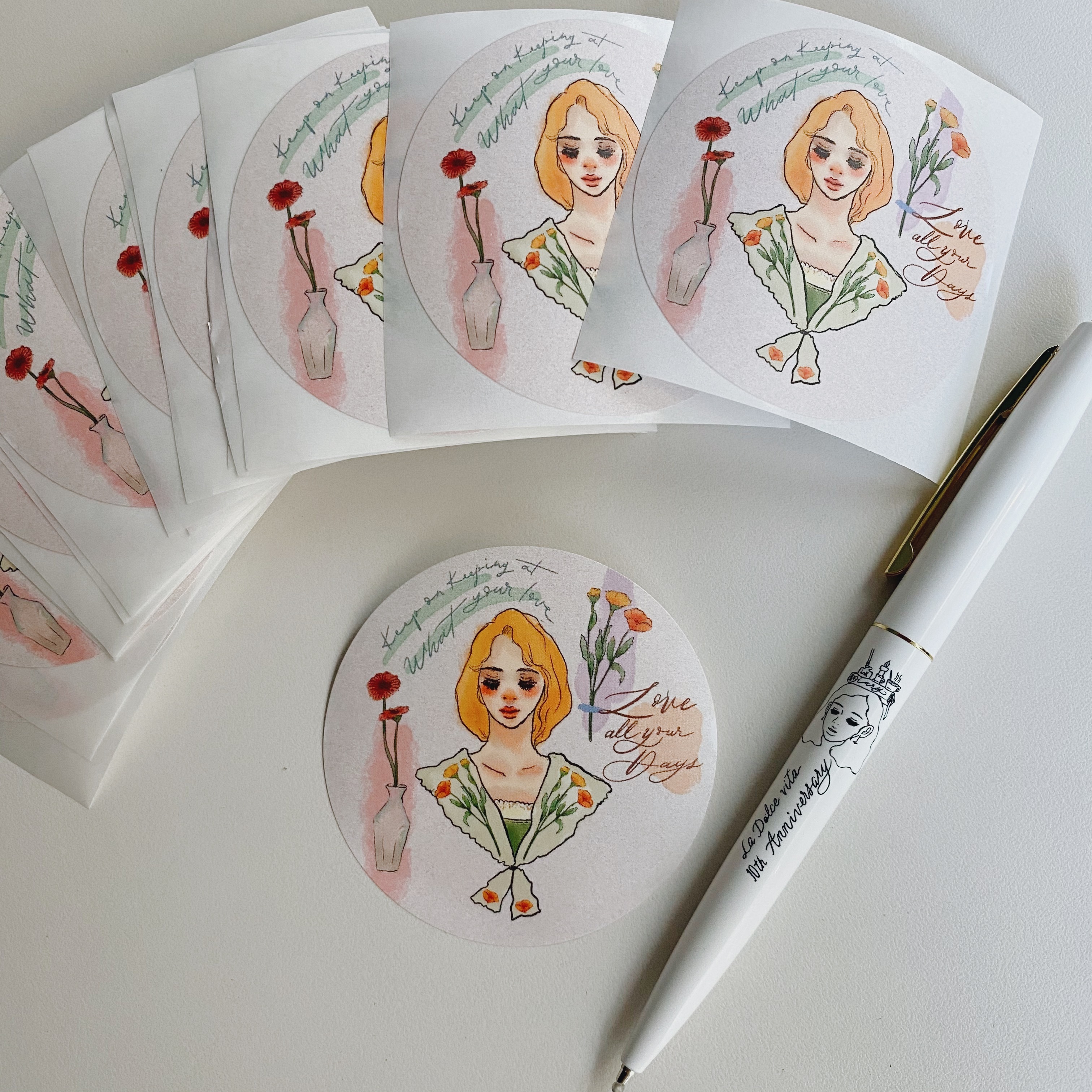 甜蜜生活 「每一天都是全新」紀念貼紙 愛治文具房包裝貼紙