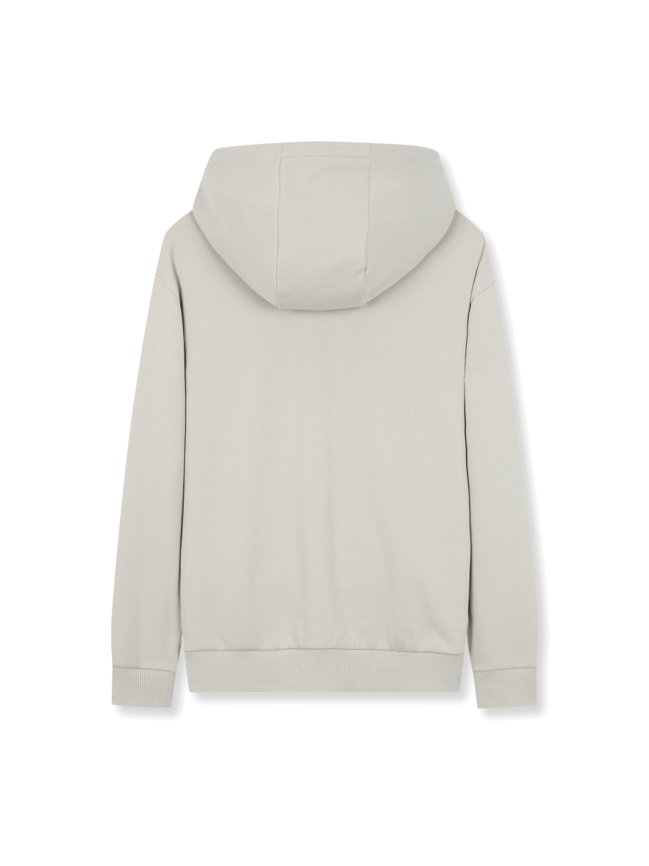 Discovery 經典款 小圖騰 長袖  帽T 米色 男