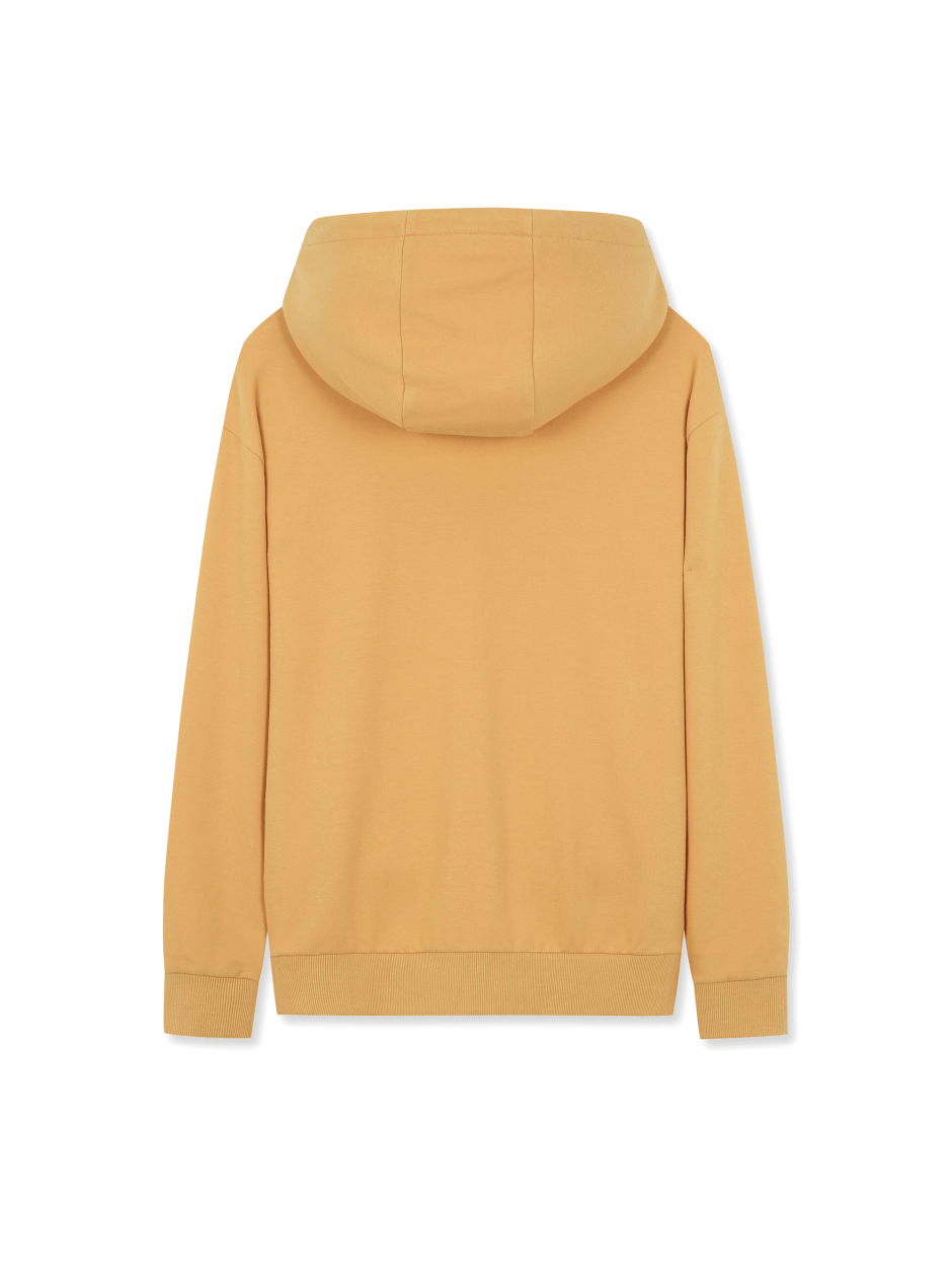 Discovery 經典款 小圖騰 長袖  帽T 黃色 男