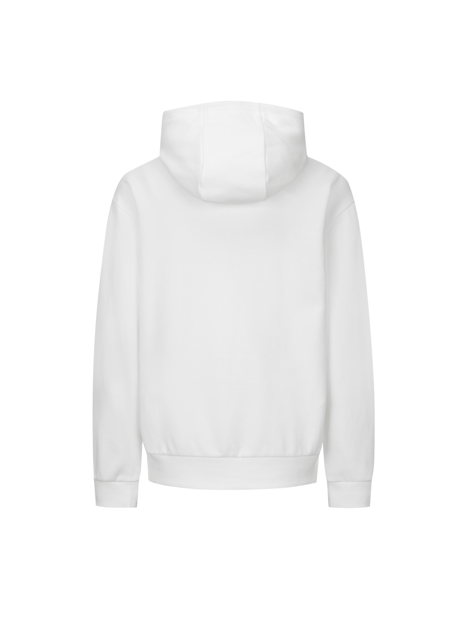 Discovery 經典款 小圖騰 長袖  帽T 白色 男